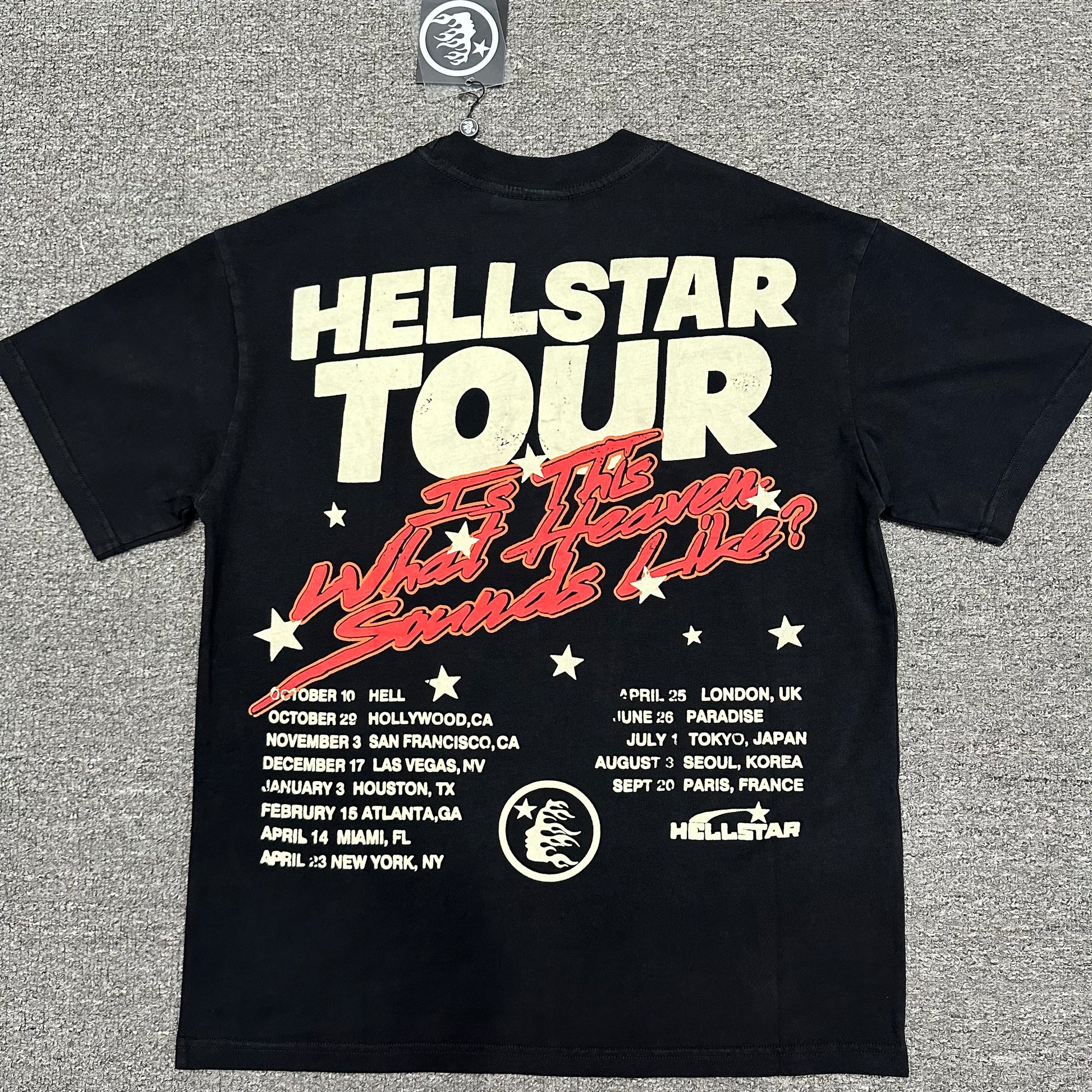 Hellstar Path To Paradise washed black T-shirt back view