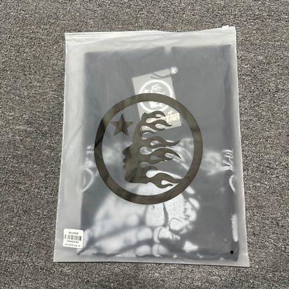 Hellstar No Evil washed black T-shirt inside branded zip packaging
Hellstar No Evil washed black graphic T-shirt product video preview