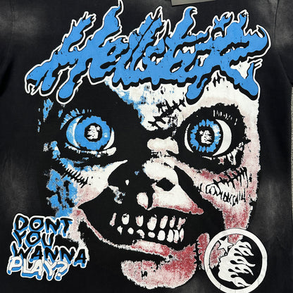 Hellstar Blue Skull Graphic T-Shirt