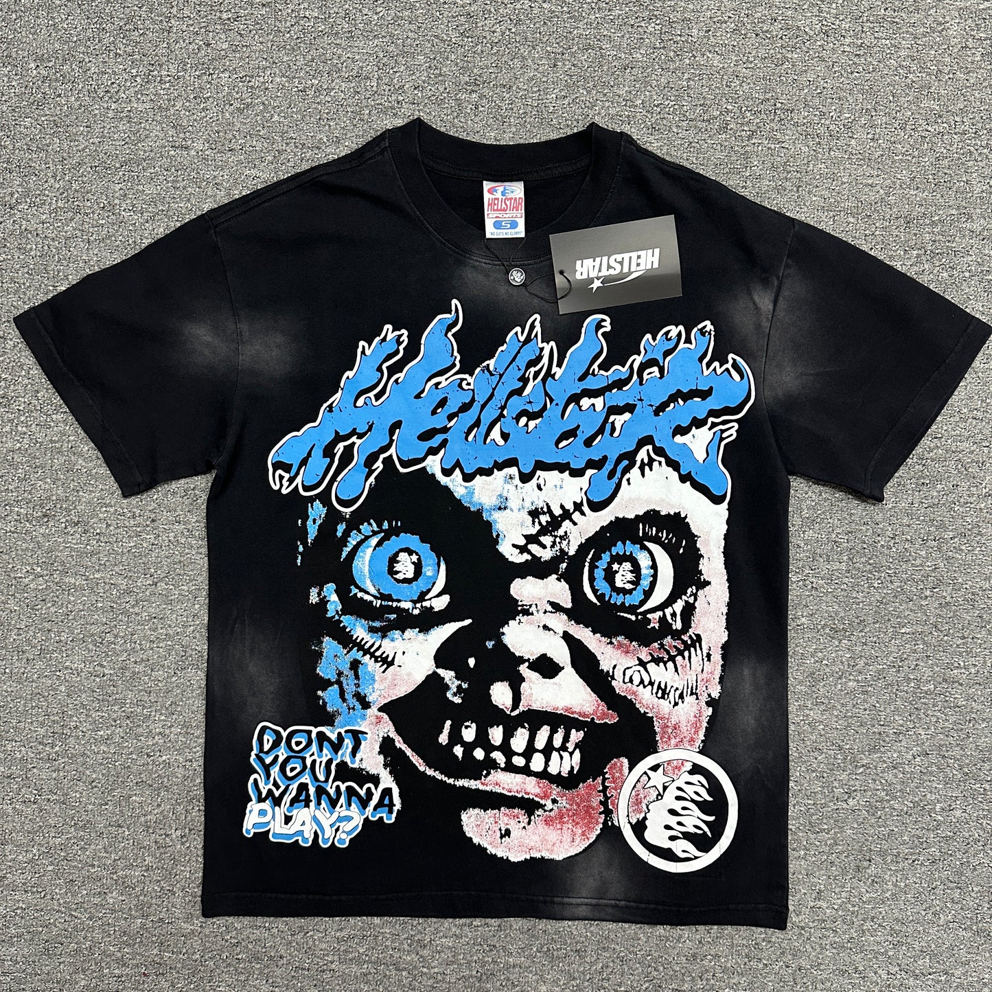 Hellstar Blue Skull Graphic T-Shirt
