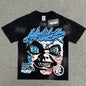 Hellstar Blue Skull Graphic T-Shirt