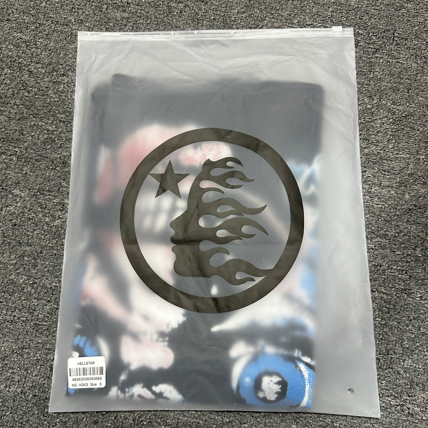 Hellstar Blue Skull Graphic T-Shirt