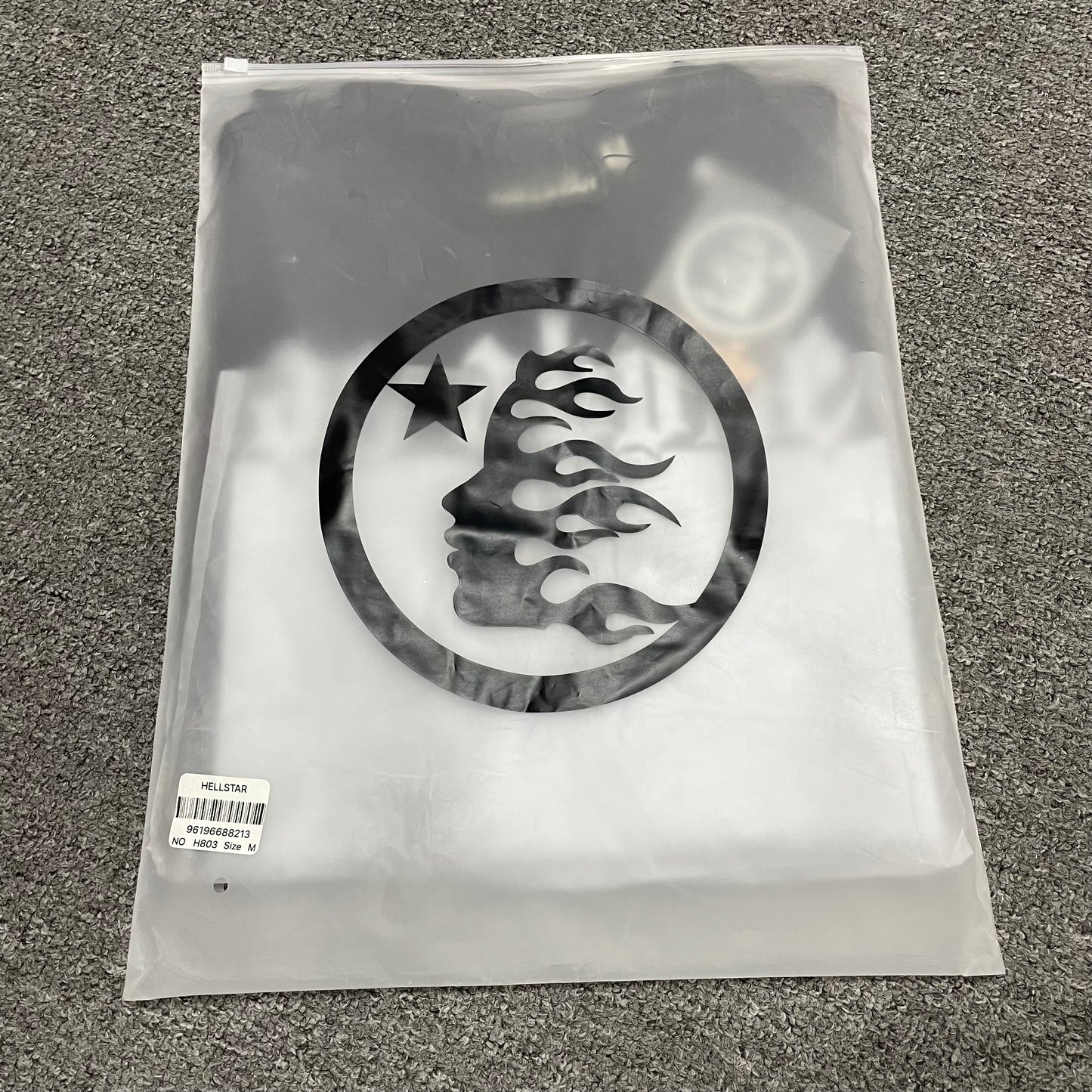 Hellstar As Above So Below cutoff T-shirt inside branded zip packaging
Hellstar As Above So Below washed black cutoff T-shirt product video preview