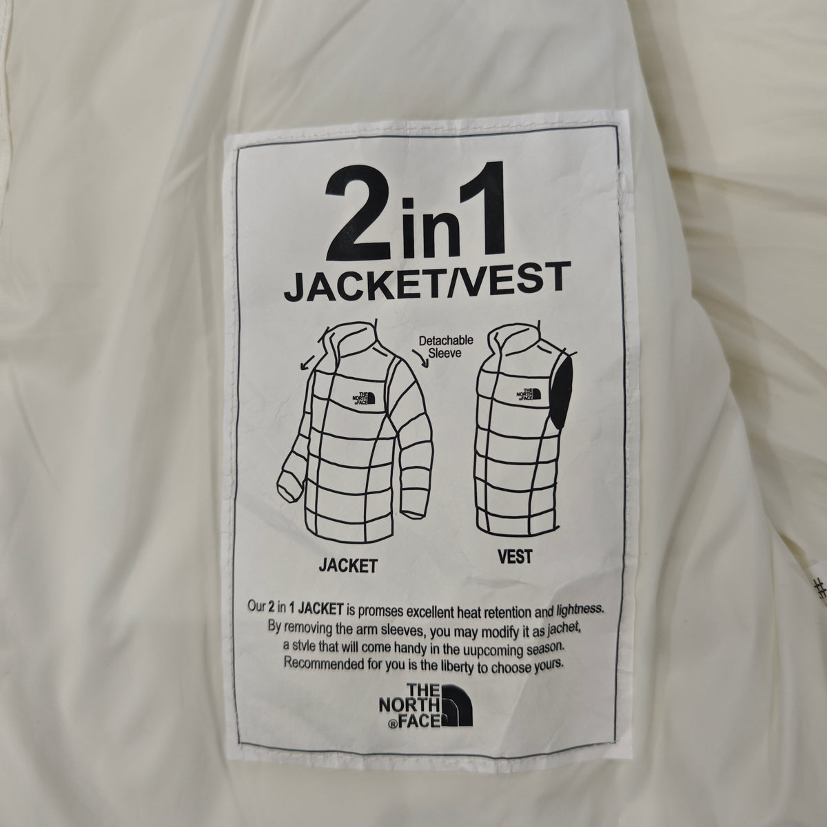 The North Face White Label Women's Novelty Nuptse Detachable Down Jacket