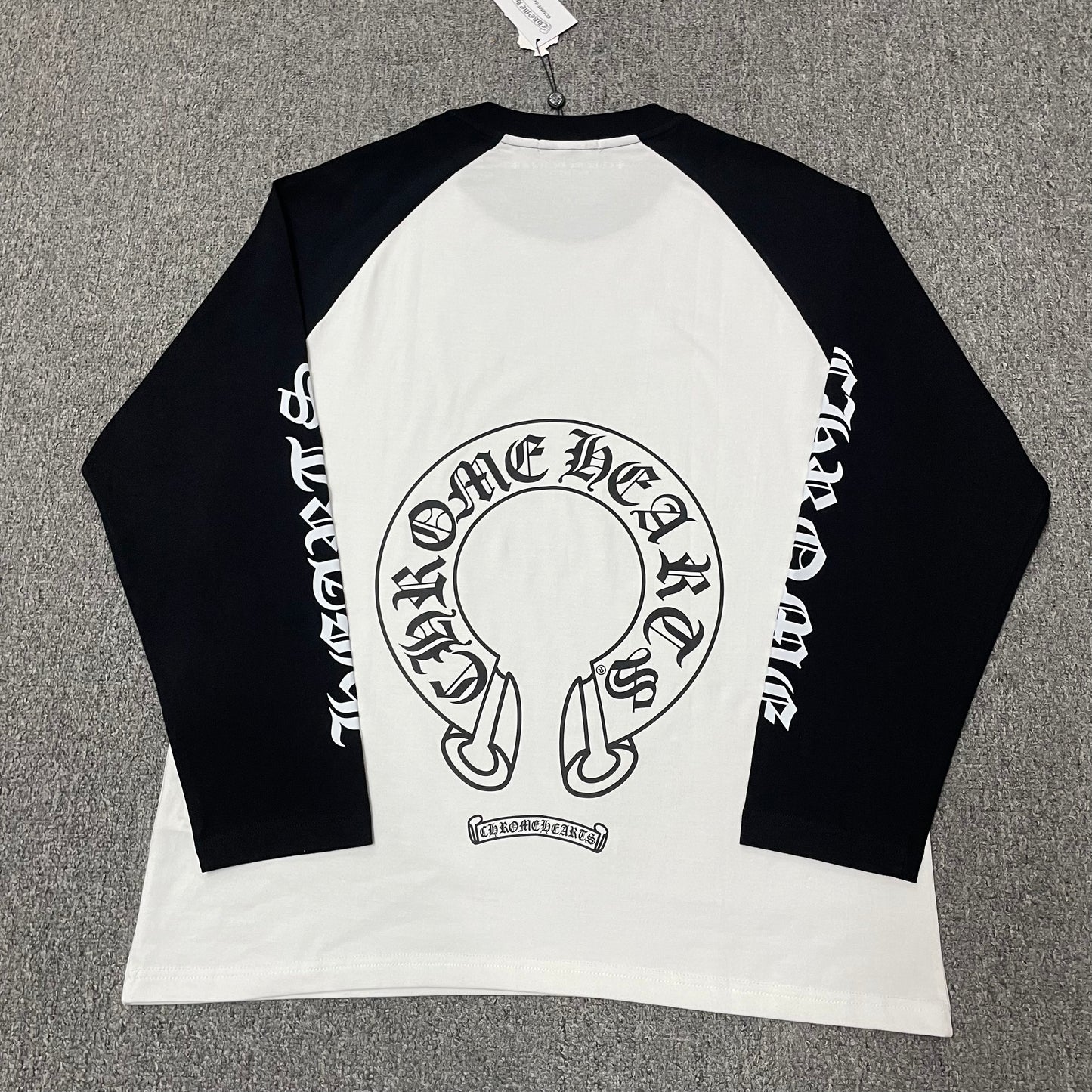 Chrome Hearts Horseshoe Neck Logo 3/4 Shirt