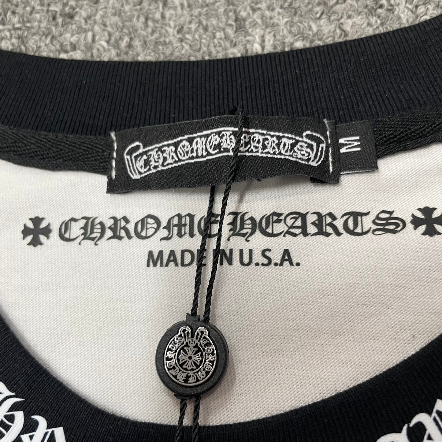 Chrome Hearts Horseshoe Neck Logo 3/4 Shirt