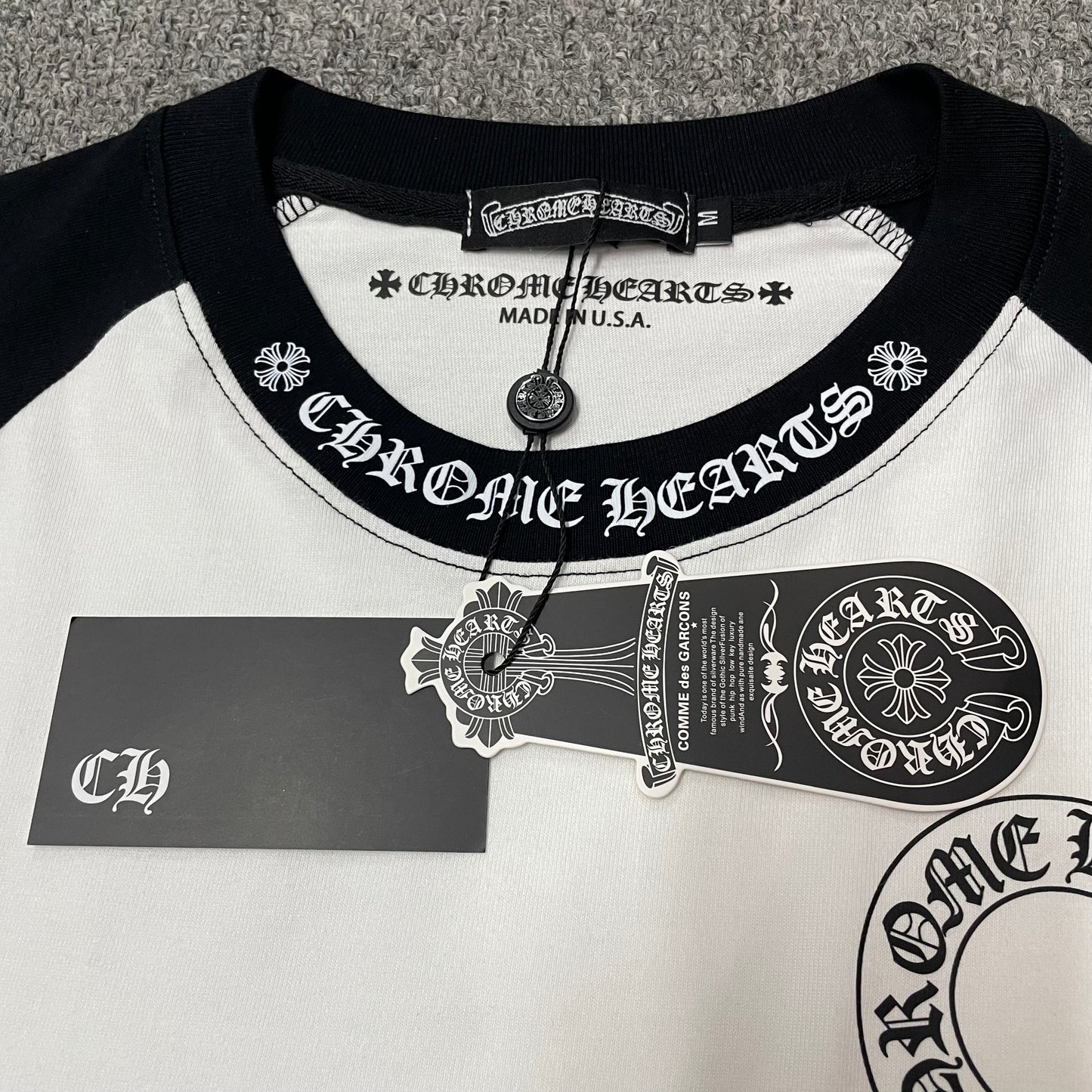 Chrome Hearts Horseshoe Neck Logo 3/4 Shirt