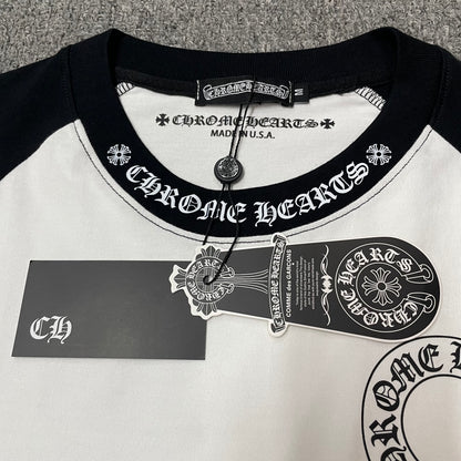 Chrome Hearts Horseshoe Neck Logo 3/4 Shirt