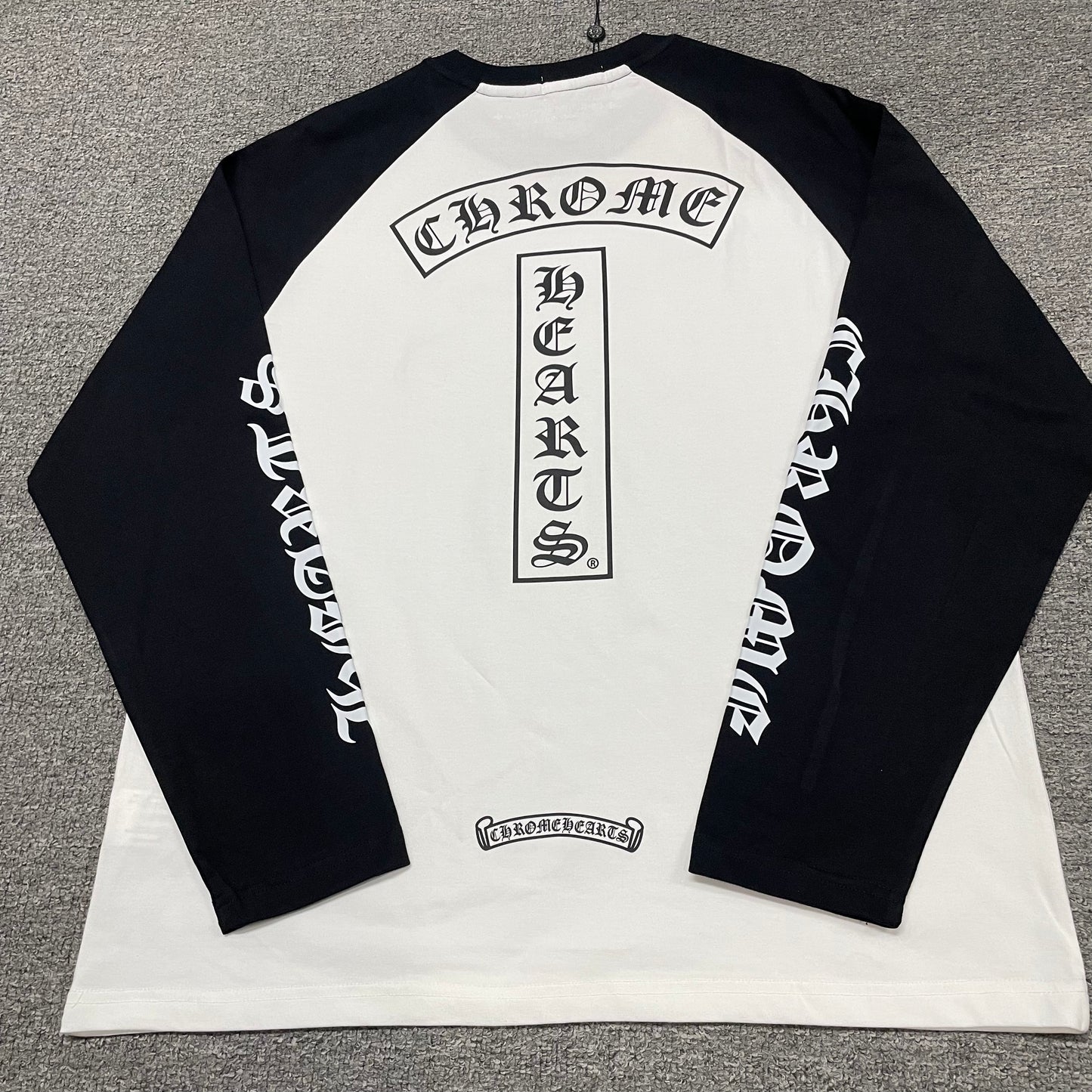 Chrome Hearts Horseshoe Neck Logo 3/4 Shirt 'Black