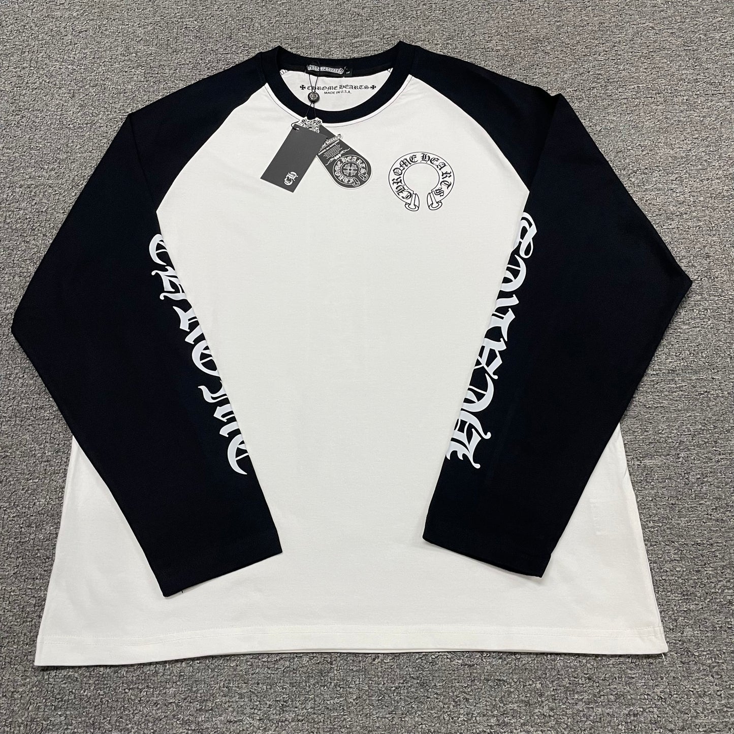 Chrome Hearts Horseshoe Neck Logo 3/4 Shirt 'Black