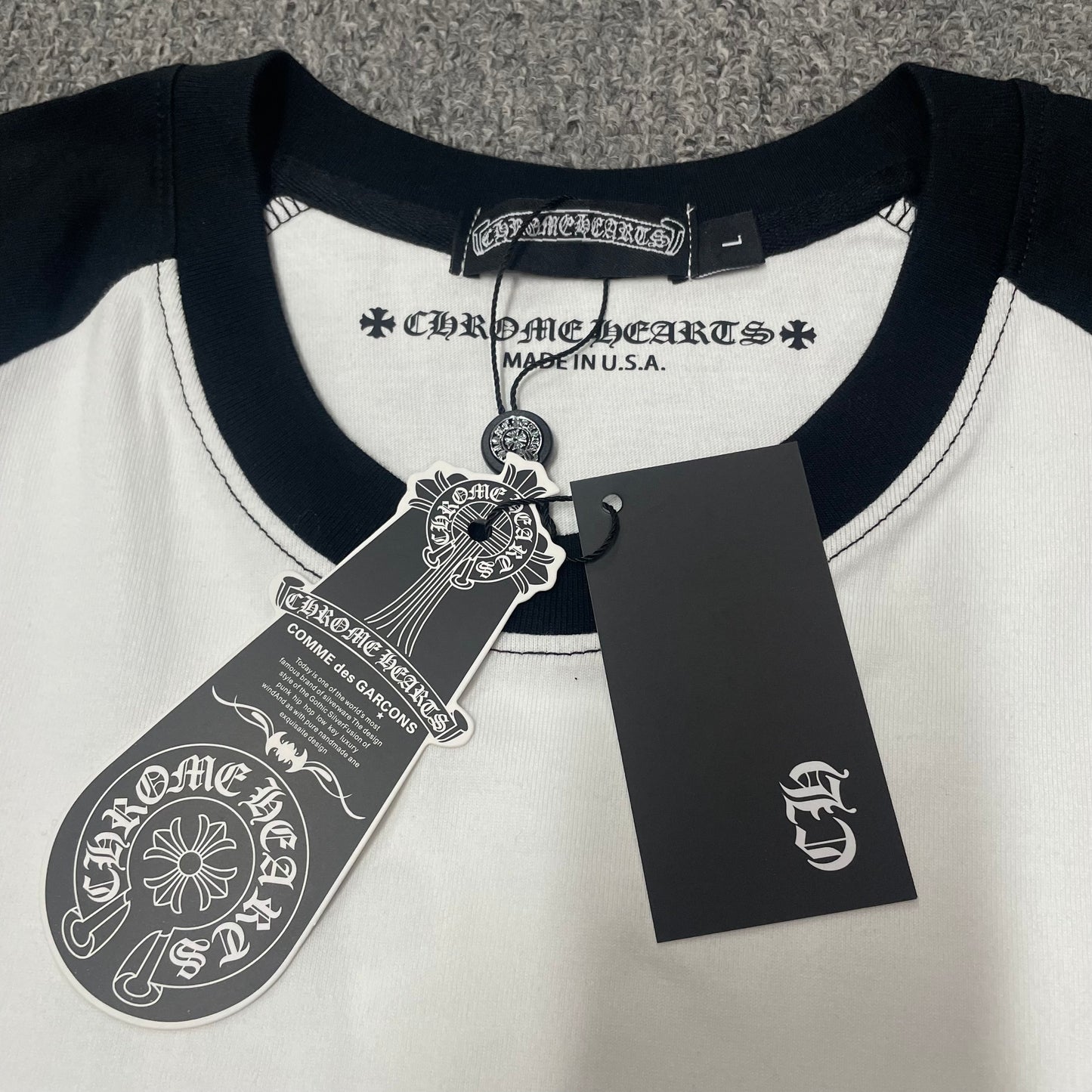 Chrome Hearts Dagger Long-Sleeve Baseball 3/4 Shirt