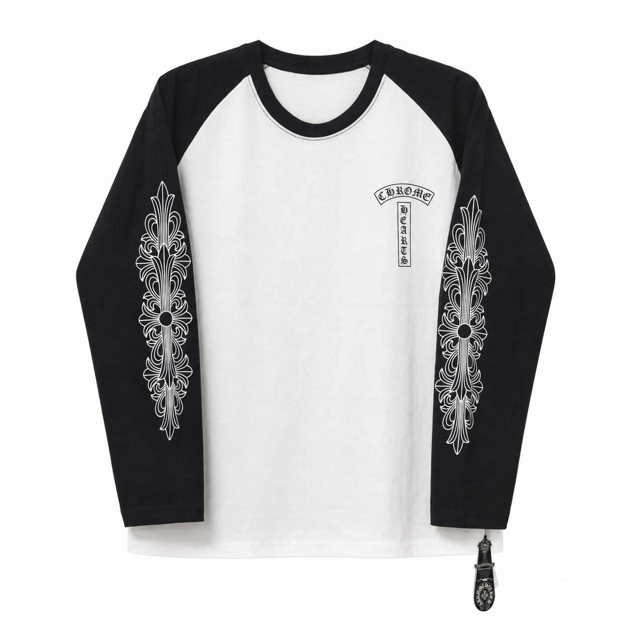 Chrome Hearts Dagger Long-Sleeve Baseball 3/4 Shirt