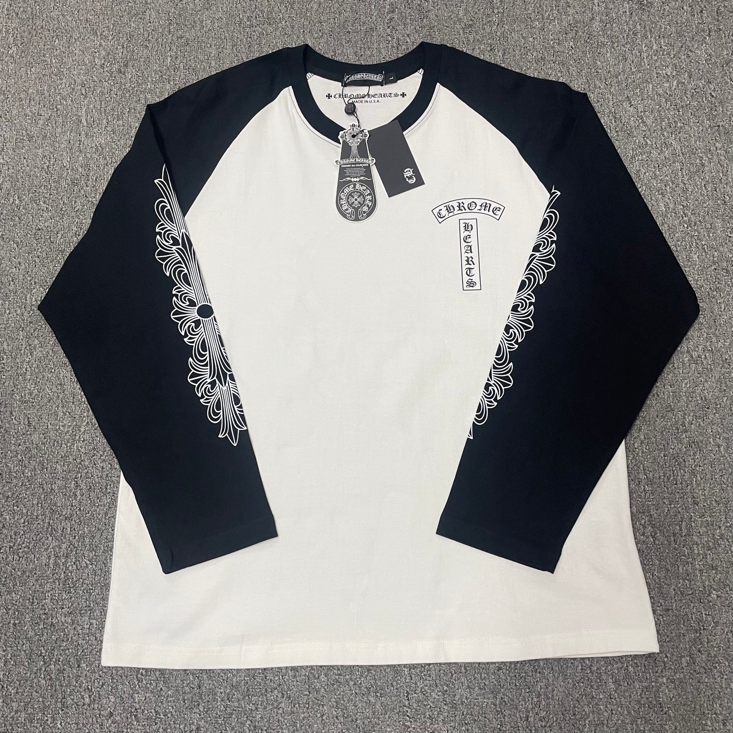 Chrome Hearts Dagger Long-Sleeve Baseball 3/4 Shirt
