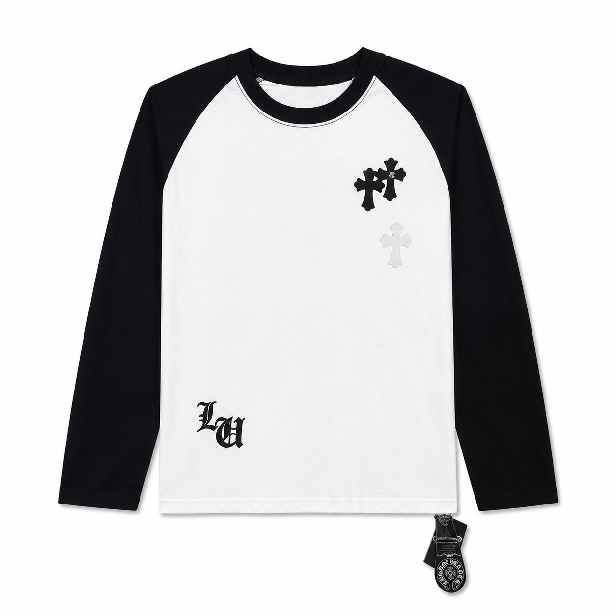 Chrome Hearts Black White Dagger Baseball Long Sleeve