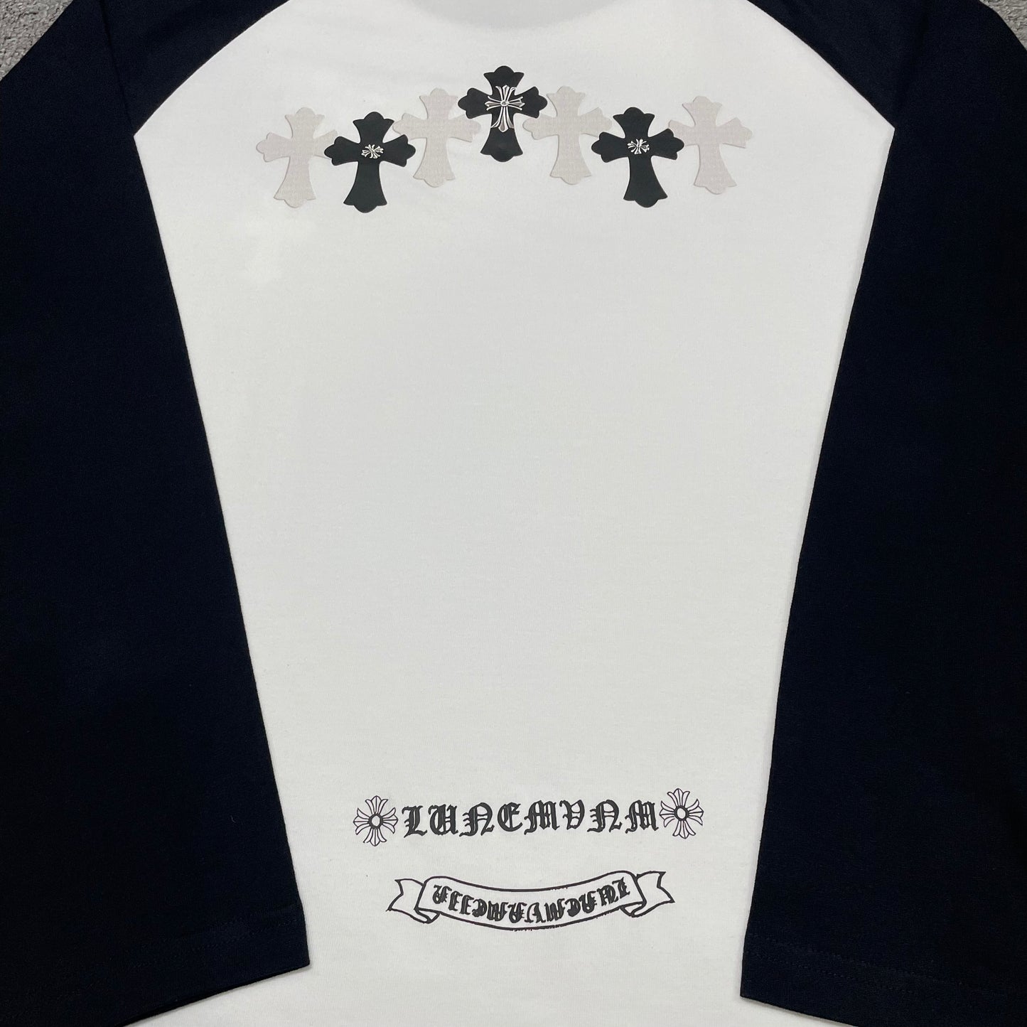 Chrome Hearts Black White Dagger Baseball Long Sleeve