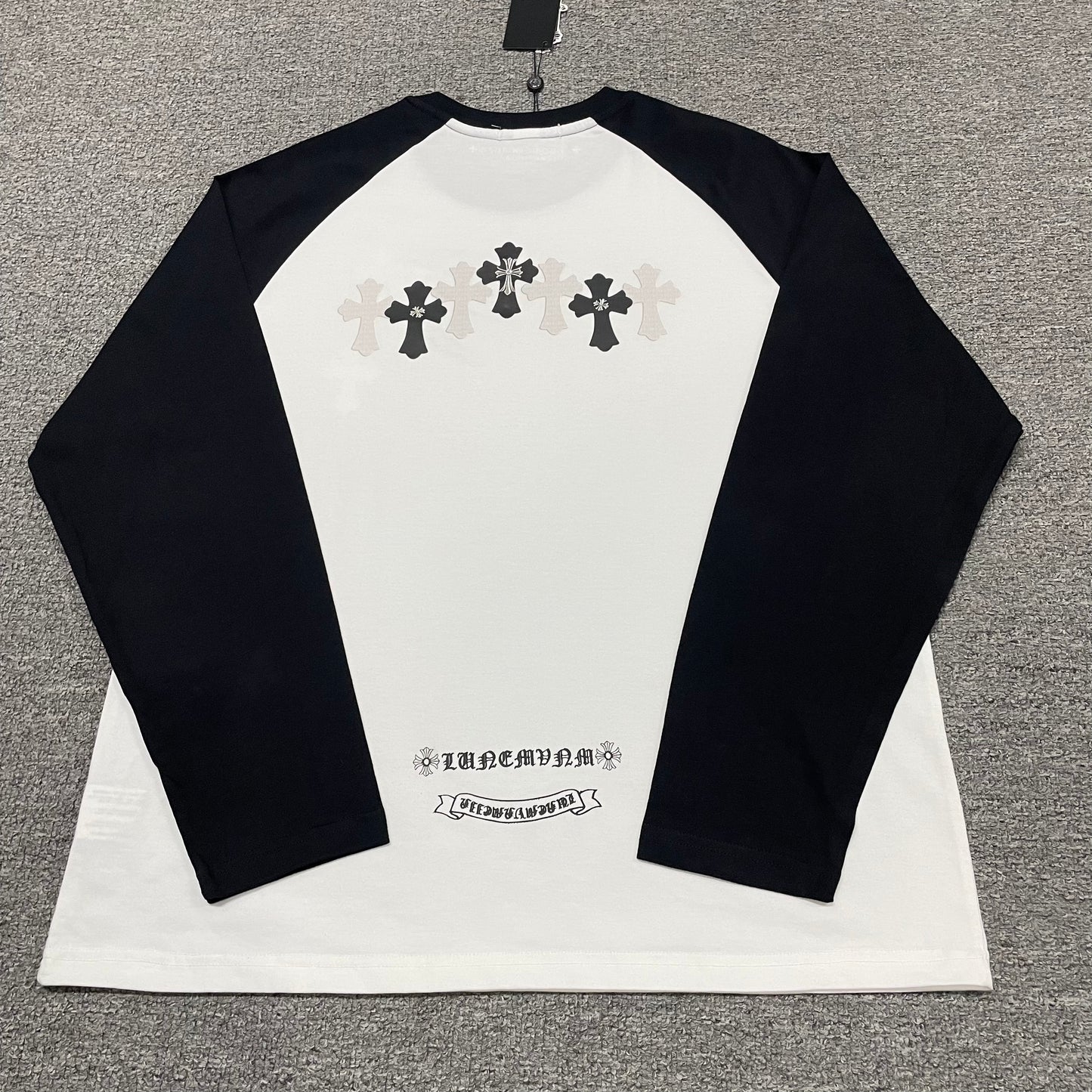 Chrome Hearts Black White Dagger Baseball Long Sleeve