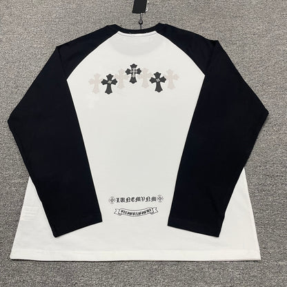 Chrome Hearts Black White Dagger Baseball Long Sleeve
