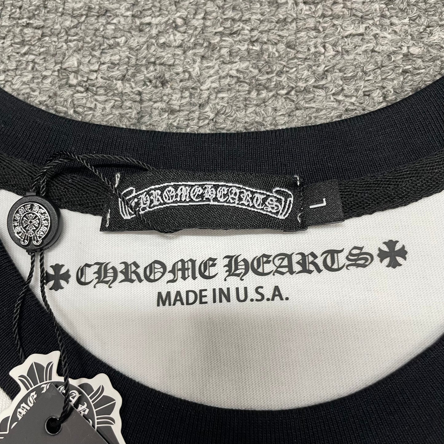 Chrome Hearts Black White Dagger Baseball Long Sleeve