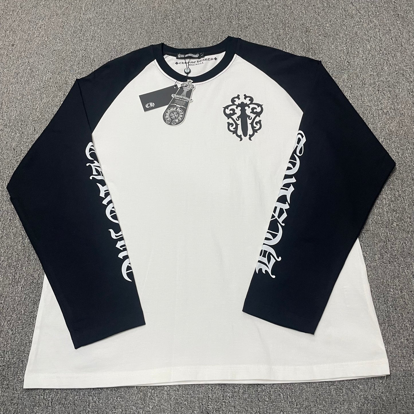 Chrome Hearts Dagger Long-Sleeve Baseball 3/4 Shirt
