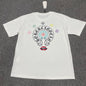 White Chrome Hearts horseshoe cross logo t-shirt back graphic print detail