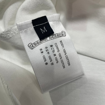 Chrome Hearts American Flag T-shirt size label wash label and double stitched hem detail