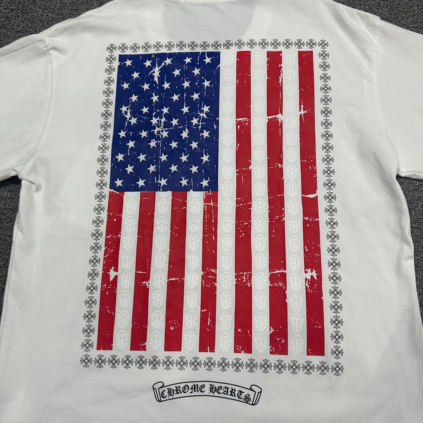 Chrome Hearts American Flag Dagger T-Shirt