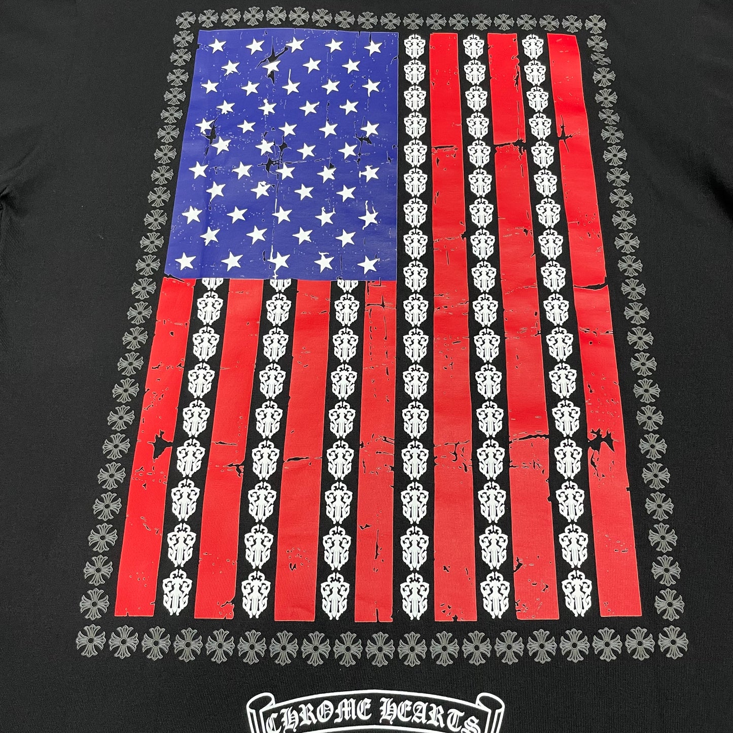 Chrome Hearts American Flag Dagger T-Shirt
