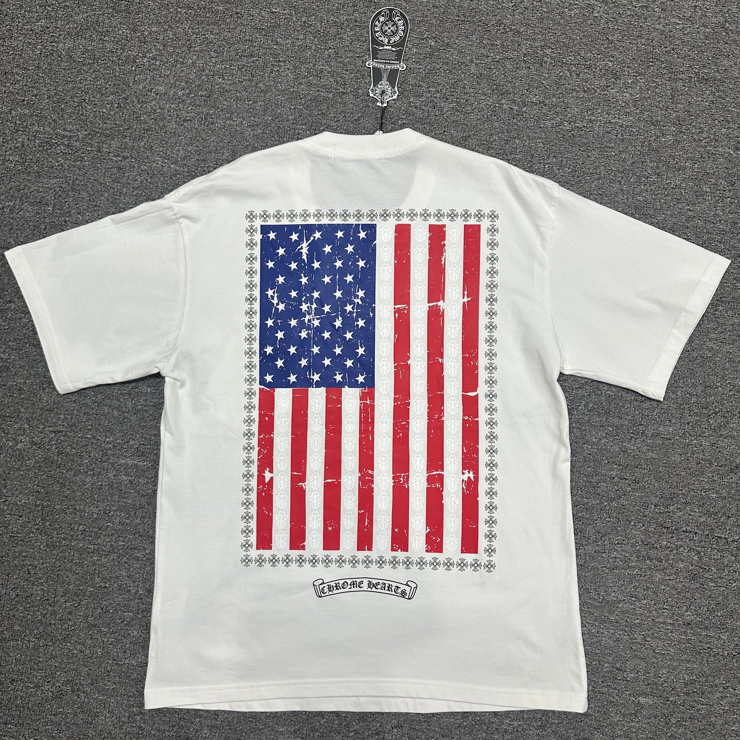 Chrome Hearts American Flag Dagger T-Shirt