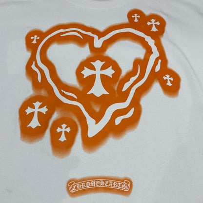 Chrome Hearts Graffiti Heart Cross T-Shirt