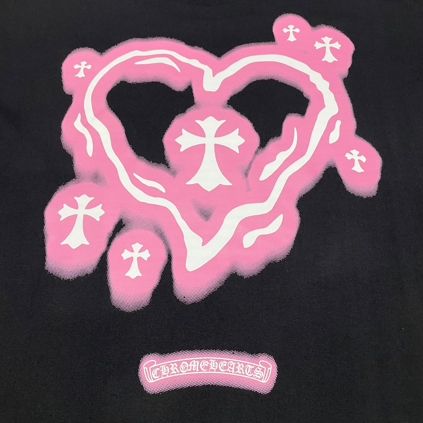 Chrome Hearts Graffiti Heart Cross T-Shirt