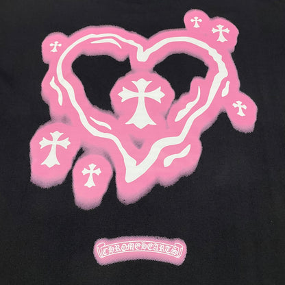 Chrome Hearts Graffiti Heart Cross T-Shirt