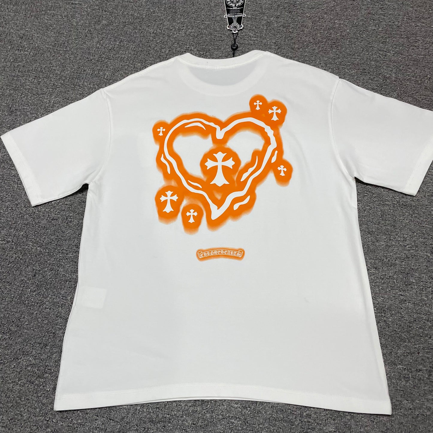 Chrome Hearts Graffiti Heart Cross T-Shirt