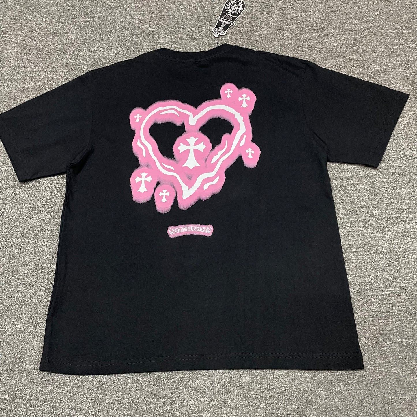 Chrome Hearts Graffiti Heart Cross T-Shirt