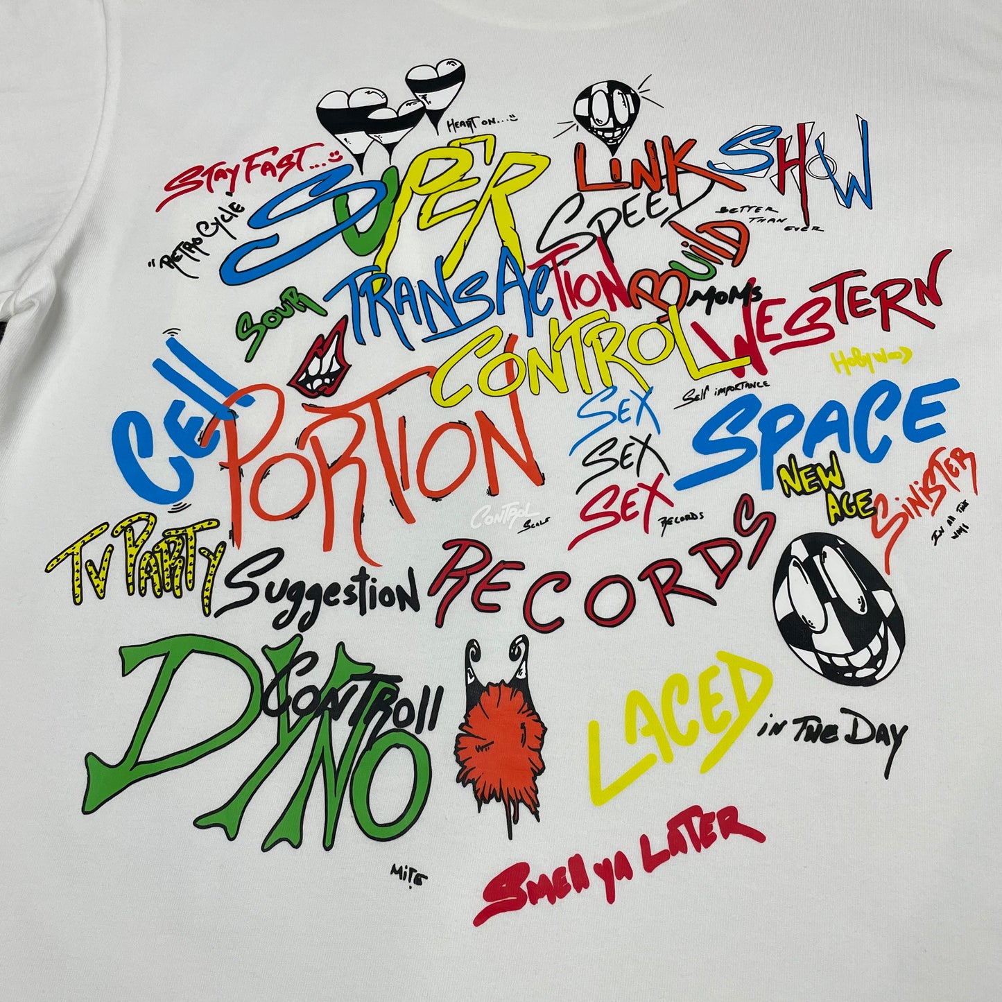 Chrome Hearts Matty Boy Graffiti Pocket T-Shirt | Multi Color Graphic Tee