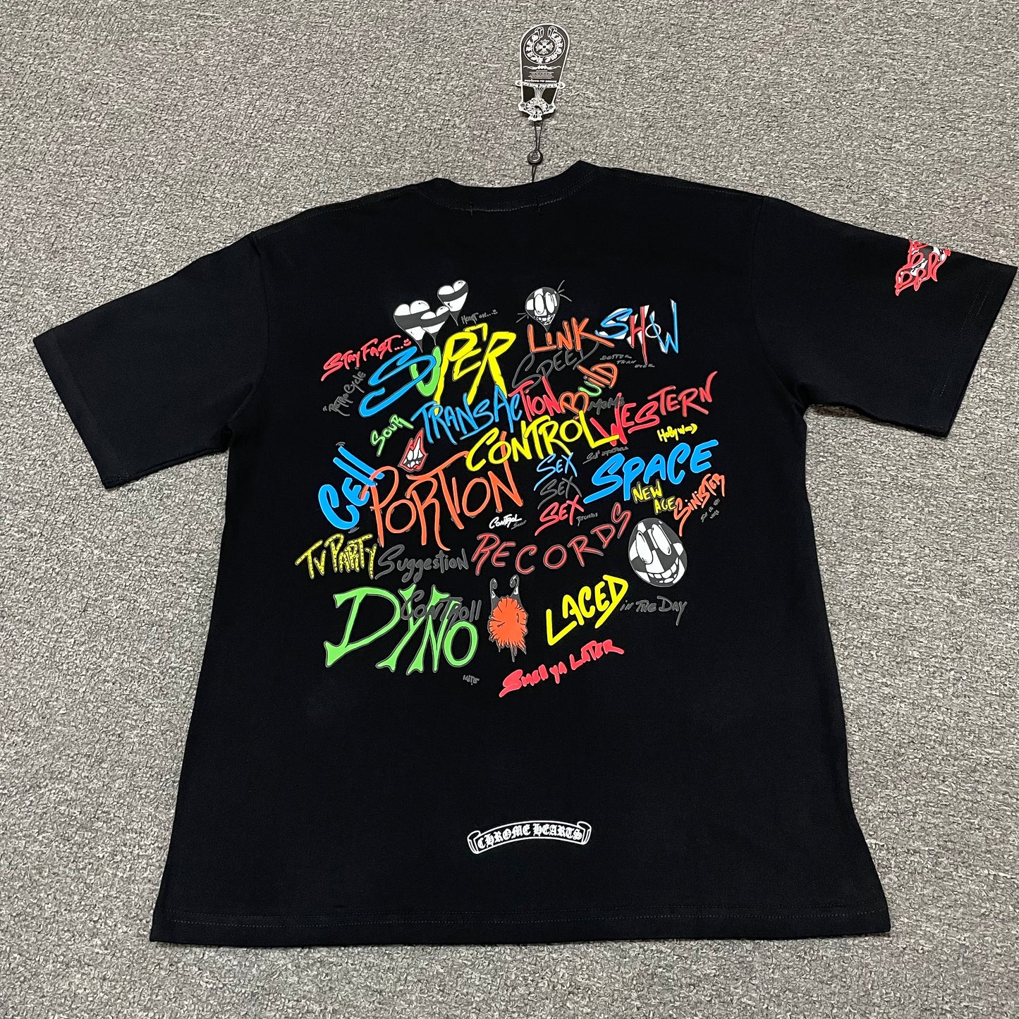 Chrome Hearts Matty Boy Graffiti Pocket T-Shirt | Multi Color Graphic Tee