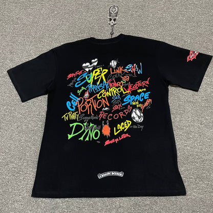 Chrome Hearts Matty Boy Graffiti Pocket T-Shirt | Multi Color Graphic Tee