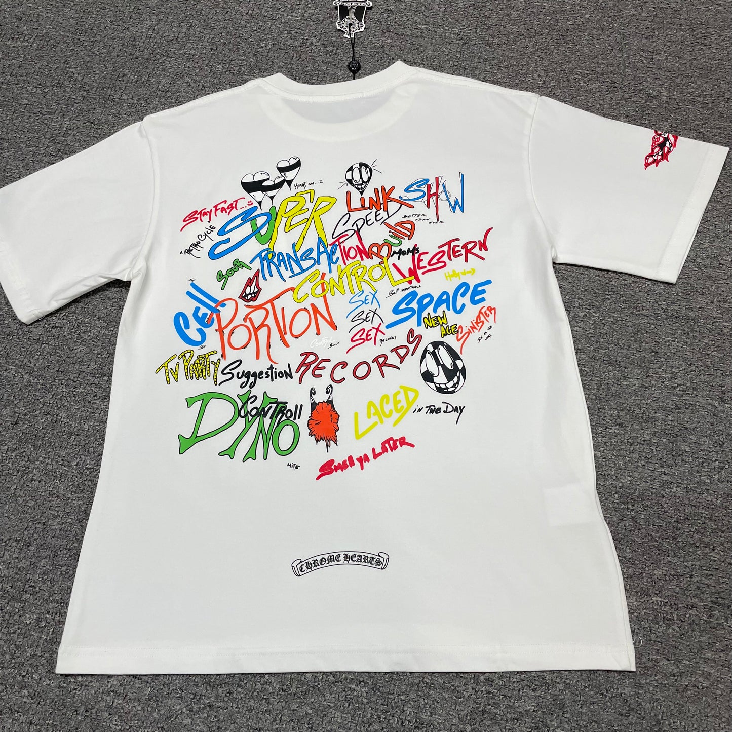 Chrome Hearts Matty Boy Graffiti Pocket T-Shirt | Multi Color Graphic Tee