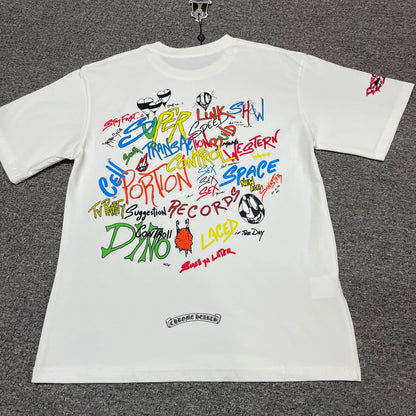Chrome Hearts Matty Boy Graffiti Pocket T-Shirt | Multi Color Graphic Tee
