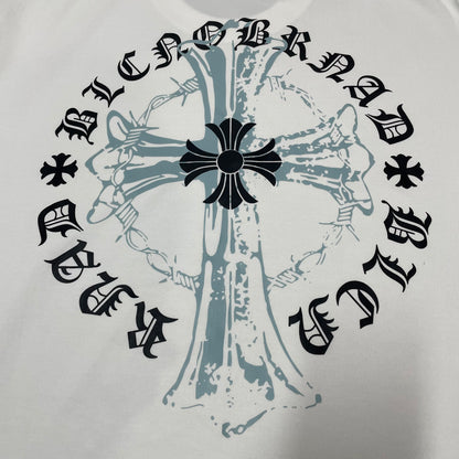 Chrome Hearts Cemetery Cross Logo T-Shirt | Gothic Graphic Streetwear Tee Wholesale