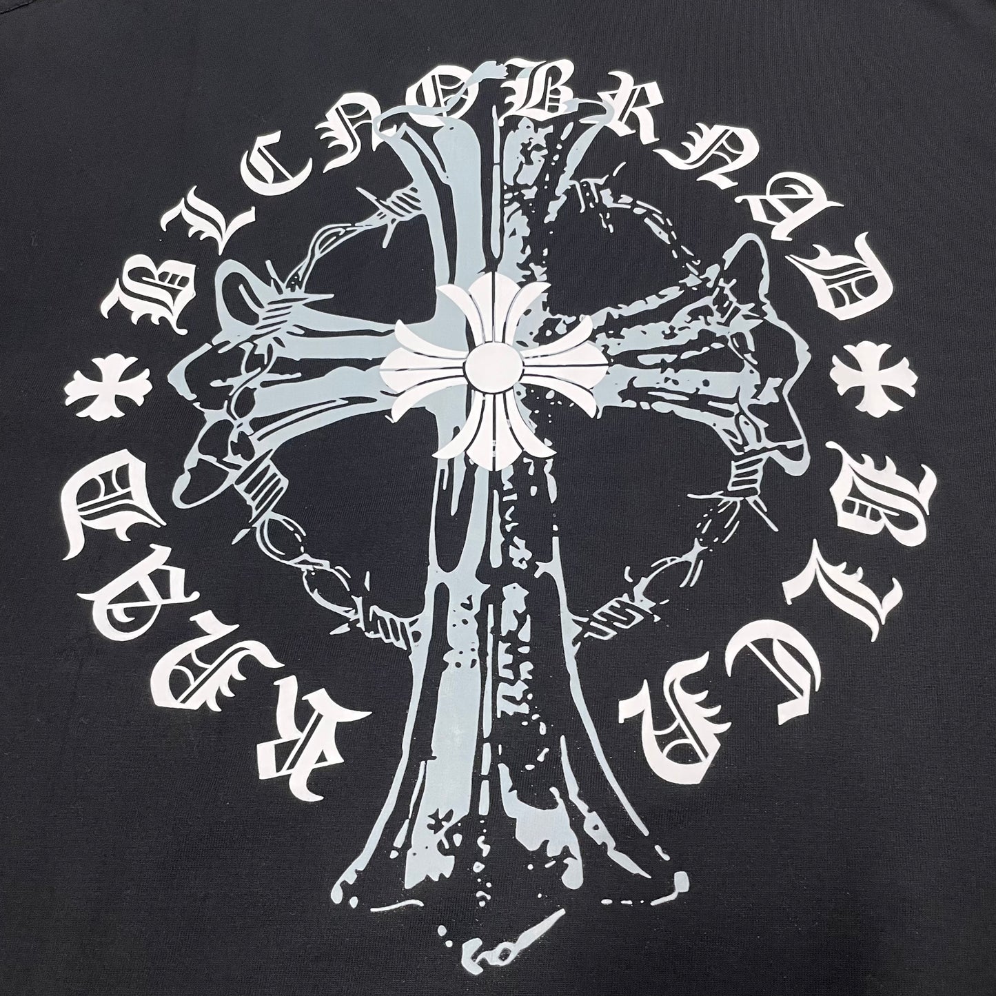 Chrome Hearts Cemetery Cross Logo T-Shirt | Gothic Graphic Streetwear Tee Wholesale