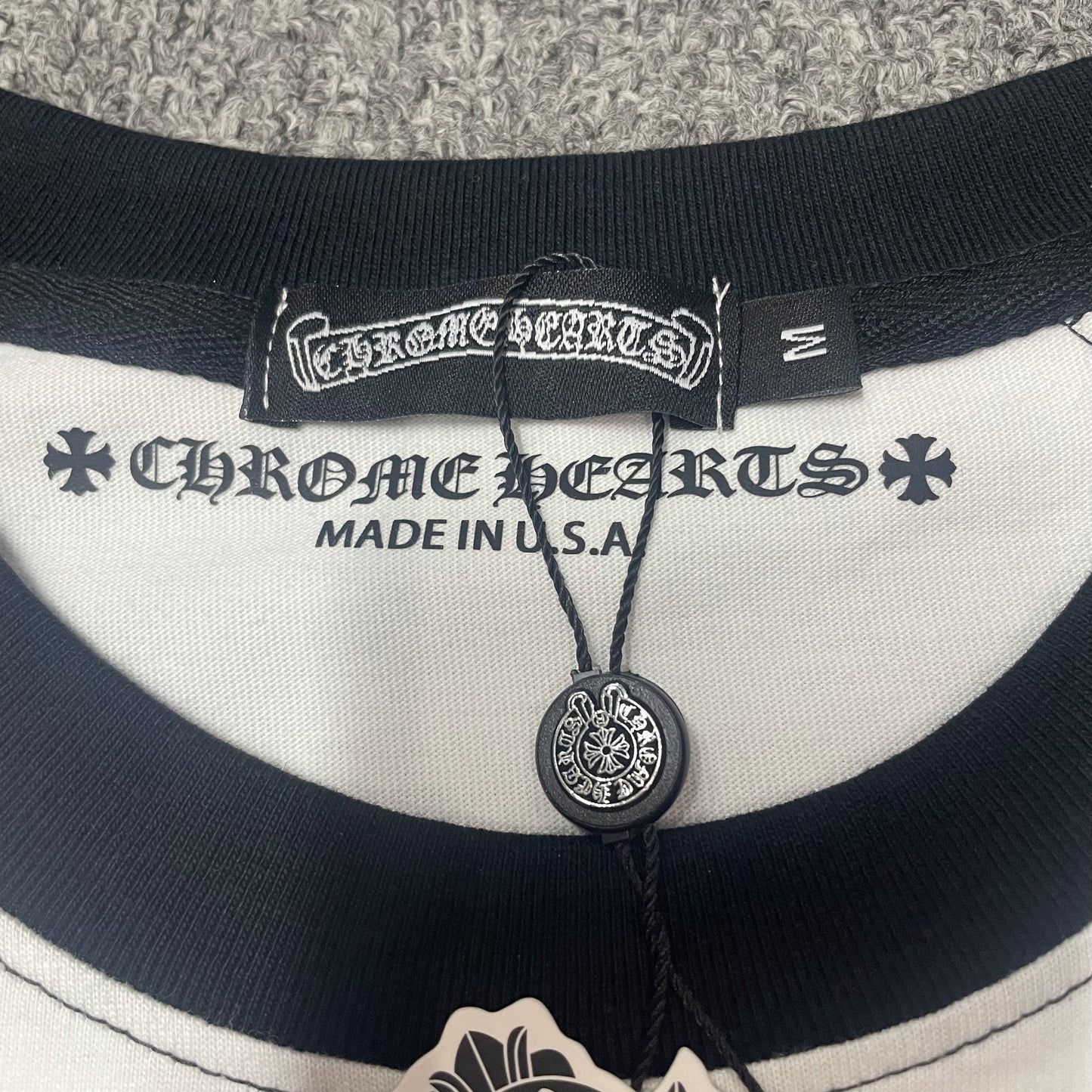 Chrome Hearts Triple Cross Daisy Raglan Long Sleeve T-Shirt