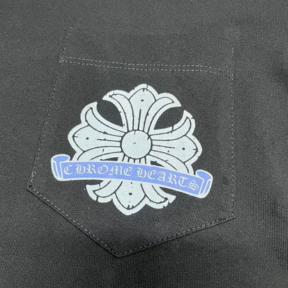 Chrome Hearts Cemetery Cross Pocket T-Shirt | Pink Graphic Streetwear Tee Wholesale