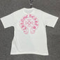 Chrome Hearts Cemetery Cross Pocket T-Shirt | Pink Graphic Streetwear Tee Wholesale
