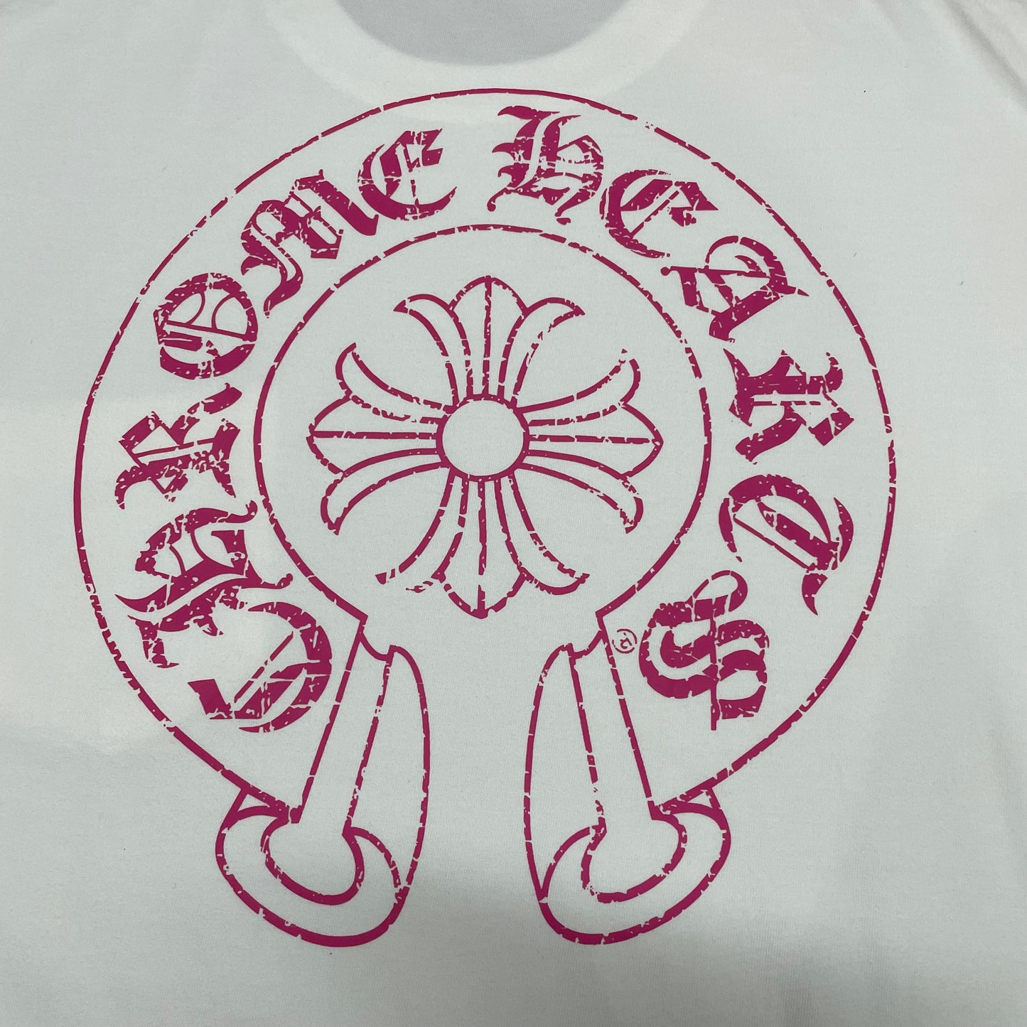 Chrome Hearts Cemetery Cross Pocket T-Shirt | Pink Graphic Streetwear Tee Wholesale