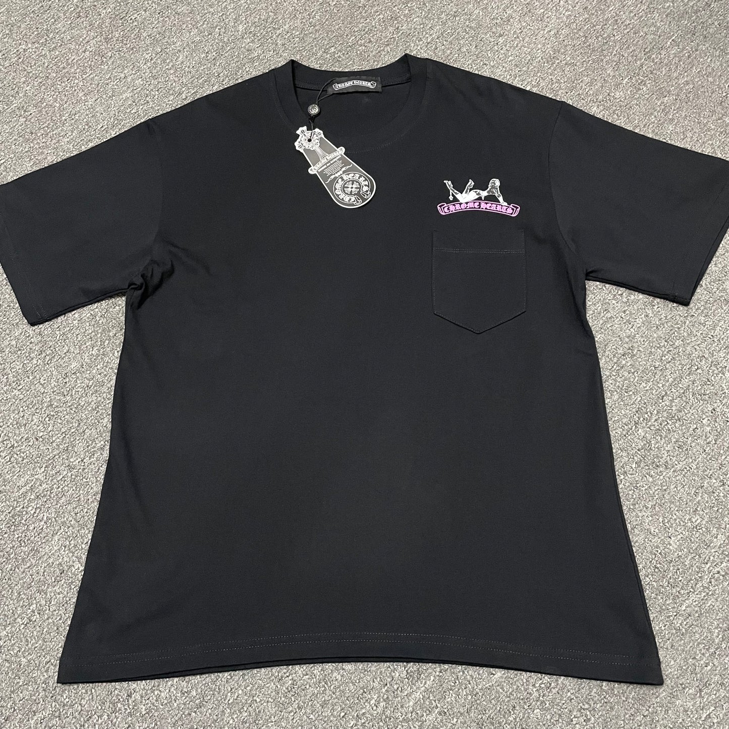 Chrome Hearts Floral Cross Pocket T-Shirt | Gothic Graphic Streetwear Tee Wholesale