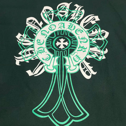 Chrome Hearts Cemetery Cross Graphic T-Shirt | Green Cross Streetwear Tee Wholesale