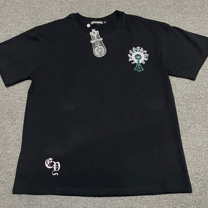 Chrome Hearts Cemetery Cross Graphic T-Shirt | Green Cross Streetwear Tee Wholesale