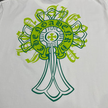 Chrome Hearts Cemetery Cross Graphic T-Shirt | Green Cross Streetwear Tee Wholesale