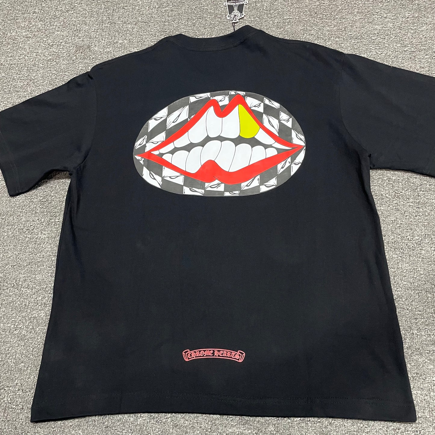 Chrome Hearts Red Lip Graphic T-Shirt | Black Streetwear Tee Wholesale