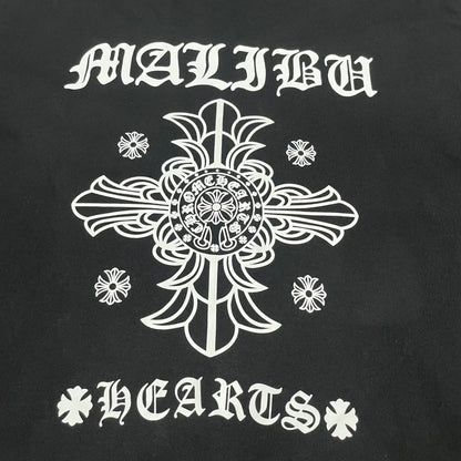 Chrome Hearts Malibu Hearts Graphic T-Shirt | Gothic Cross Streetwear Tee Wholesale